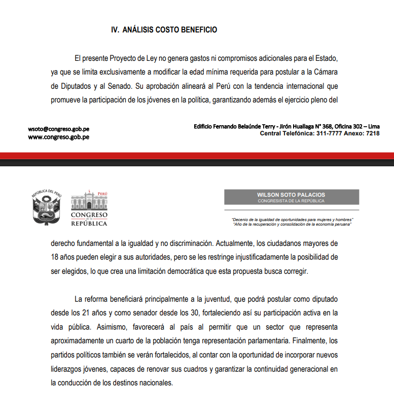 La iniciativa no genera gastos.