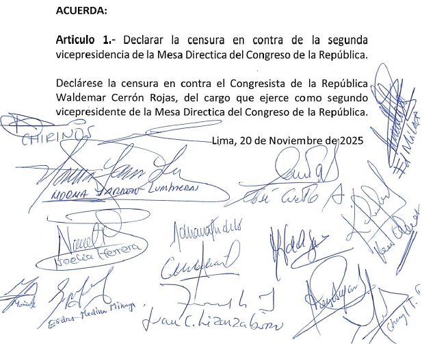 Moción de censura.