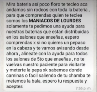 Alumnos extorsionaron a seis profesores para aprobar el año escolar en VMT