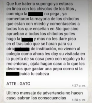 Alumnos extorsionaron a seis profesores para aprobar el año escolar en VMT