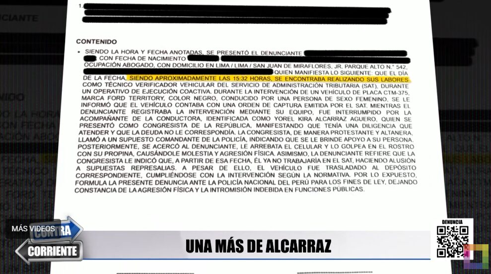 Parte policial.