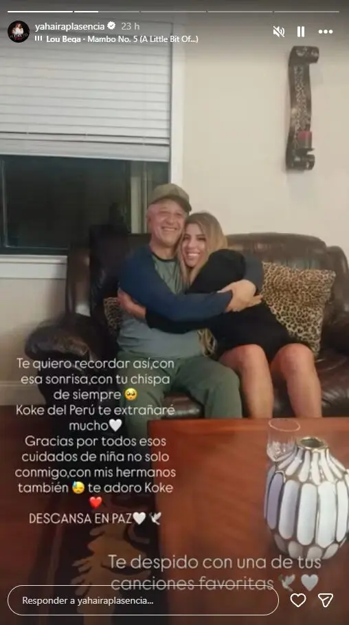 Yahaira Plasencia despide a su tío Koke Yahaira Plasencia despide a su tío Koke